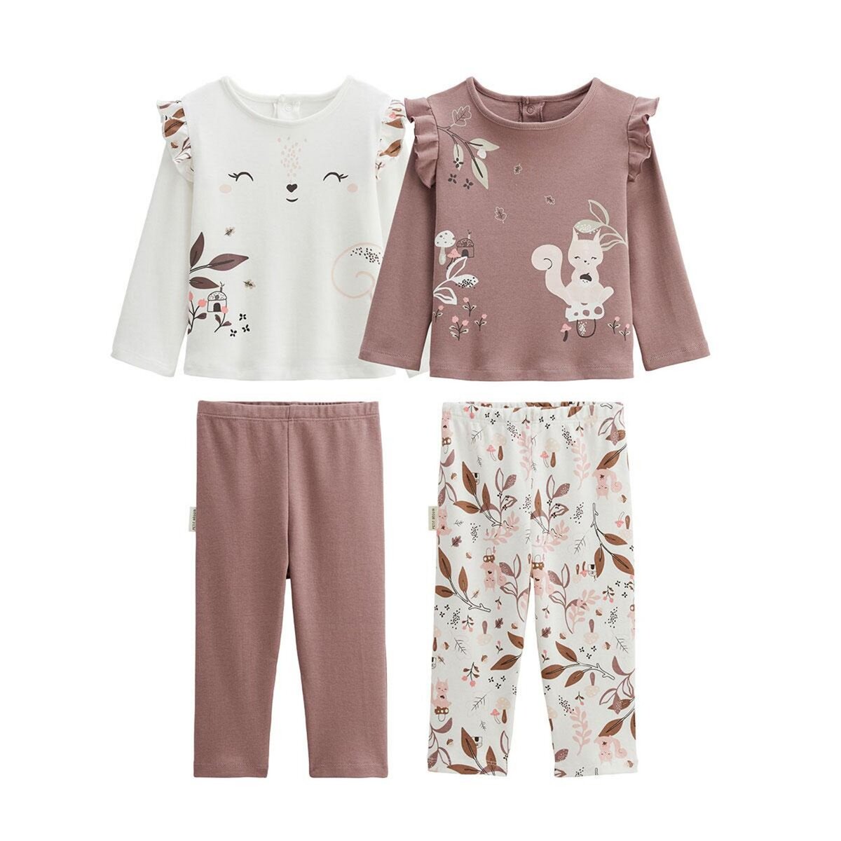 Petit Béguin Lot de 2 pyjamas enfant 2 pièces Sora