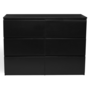 Voir la diapositive 3 : ID MARKET Commode 6 tiroirs TOMI 110 cm bois noir