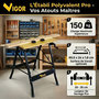 Voir la diapositive 2 : INTEC Etabli pliable Multiposition Charge 150kg - Table de travail portable Etau Réglage 20 à 35 cm Bricolage Sciage Ateliers INTEC