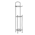 Douceur d'Intérieur Dérouleur papier WC en métal noir avec réserve