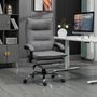 Voir la diapositive 2 : VINSETTO Fauteuil de bureau massant chauffant inclinable réglable repose-pieds rétractable microfibre gris