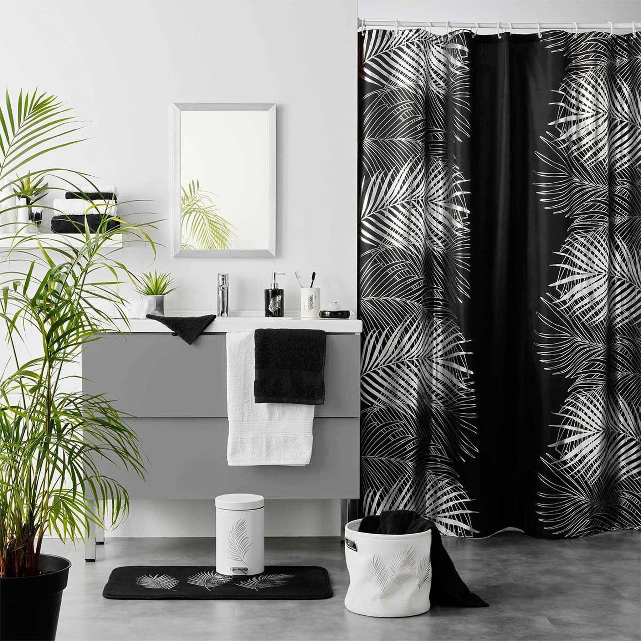 Voir la diapositive 3 : Douceur d'Intérieur Porte savon imprimé  orbella  11cm noir & argent