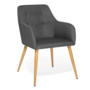 Voir la diapositive 4 : ID MARKET Lot de 2 chaises de salle à manger scandinaves, fauteuils de table DANIA gris anthracite