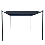 WERKAPRO Pergola avec toile d'ombrage 3 x 4m 180g/m2 WERKA PRO