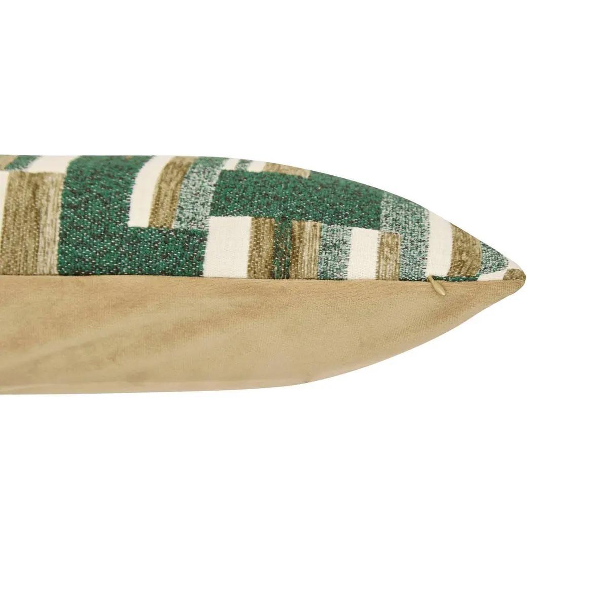 Voir la diapositive 3 : ATMOSPHERA Coussin déco en jacquard chenillé  calix  30x50cm kaki