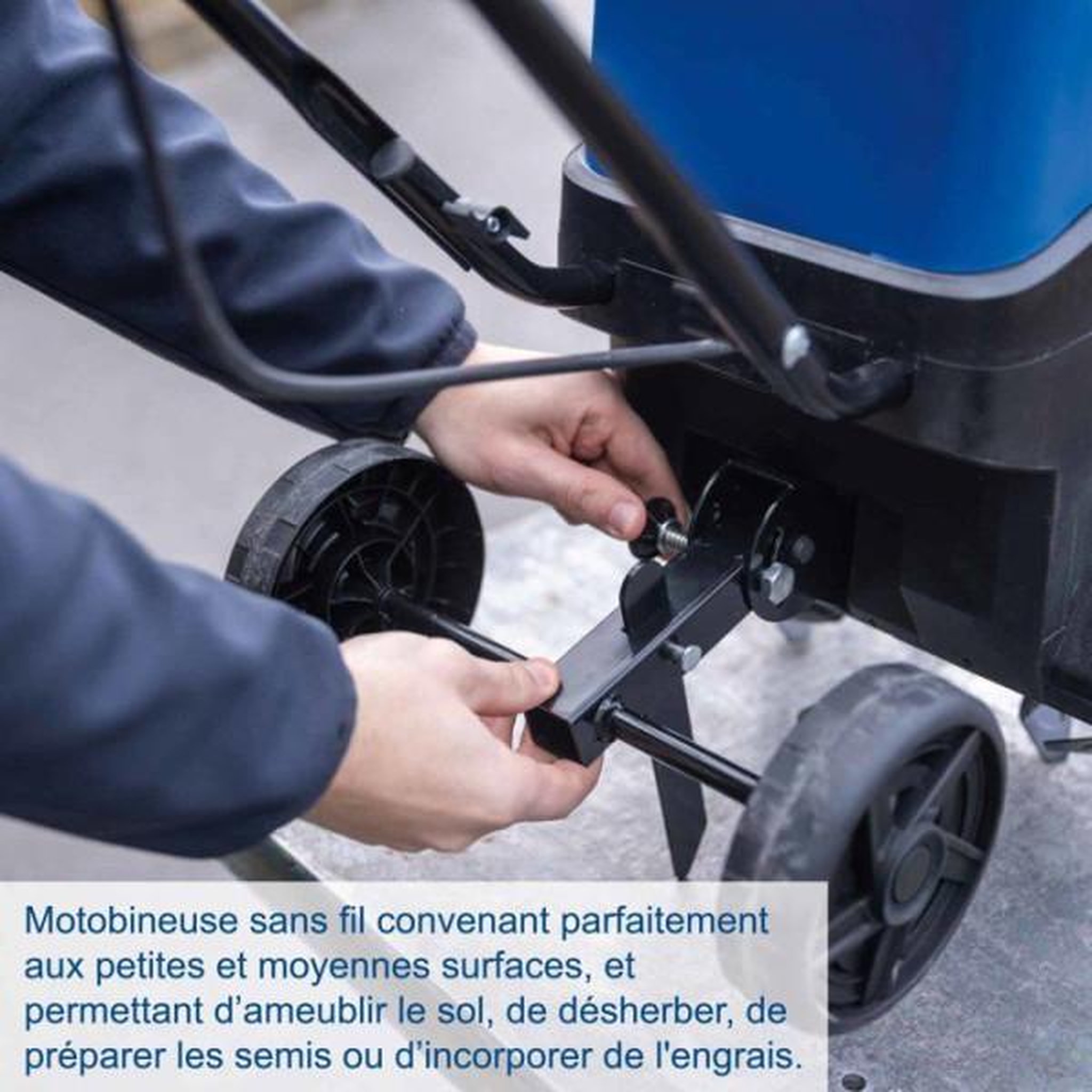 Voir la diapositive 4 : SCHEPPACH Motobineuse sans fil scheppach - bc-mt300-x set s - largeur travail 30 cm - 4 lames - 2 batteries 2.0ah 20v ixes + chargeur 2.4a