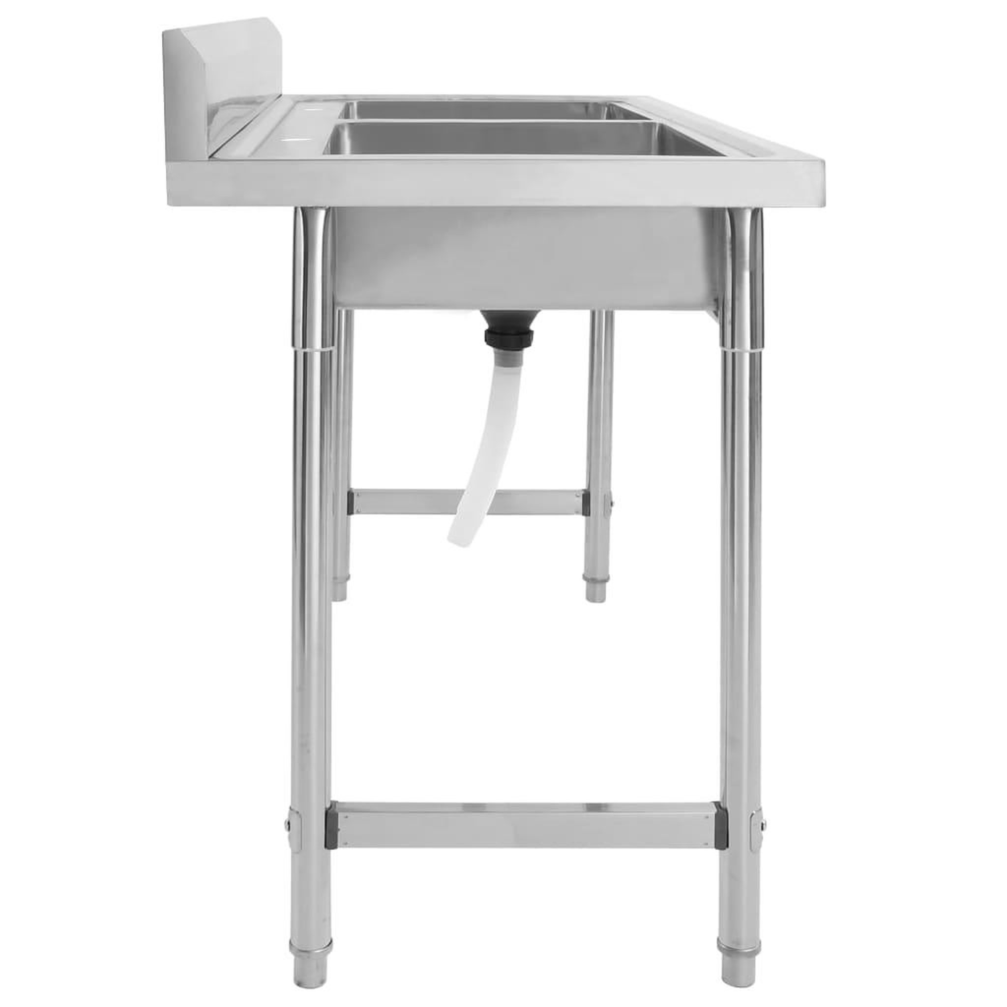 Voir la diapositive 3 : VIDAXL Evier de cuisine a lavabo double Acier inoxydable