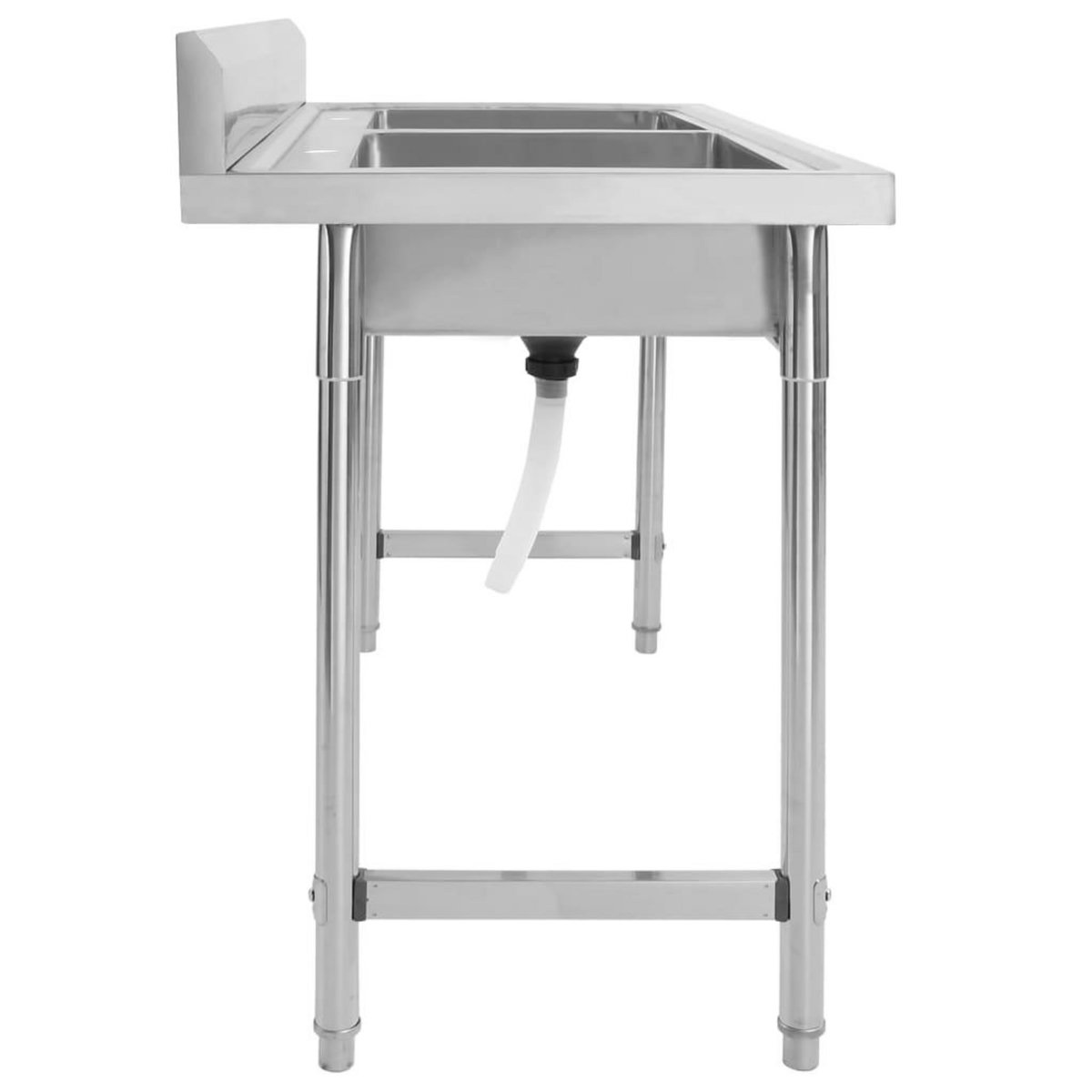 VIDAXL Evier de cuisine a lavabo double Acier inoxydable