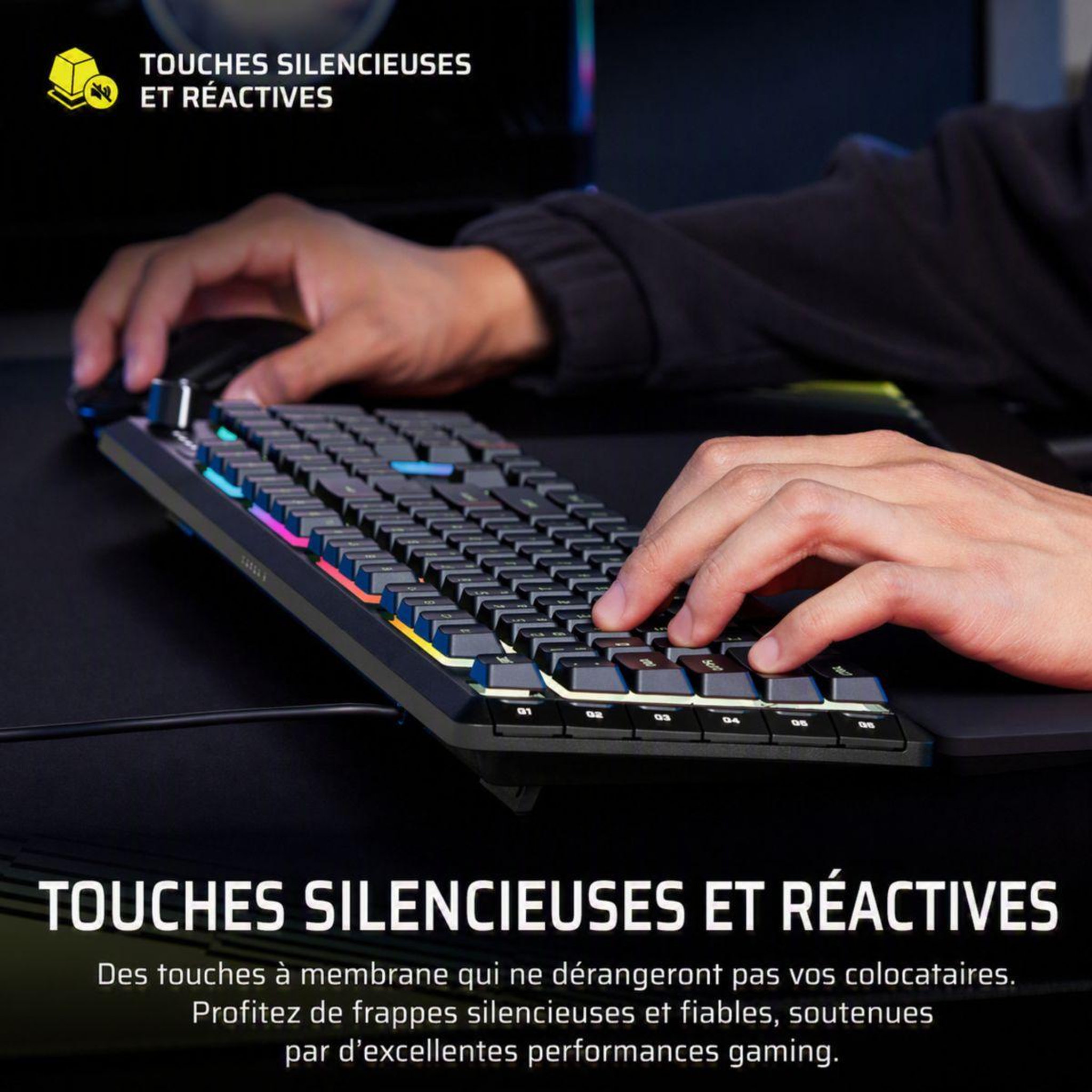 Voir la diapositive 2 : Corsair Clavier gamer skiff 100 plus
