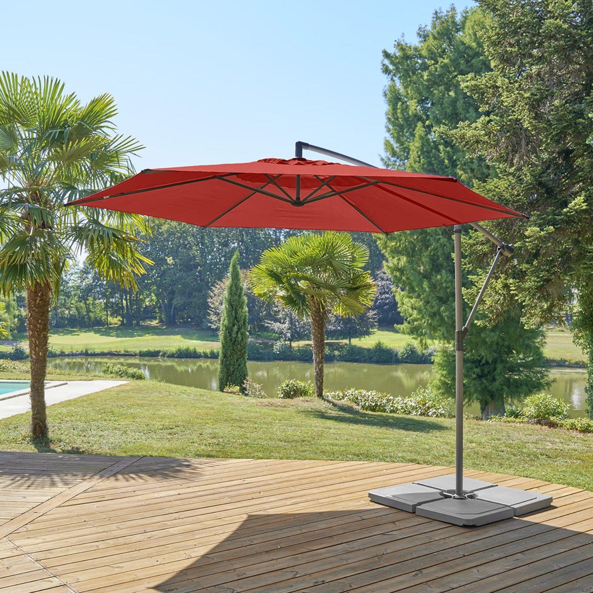 Voir la diapositive 2 : HESPERIDE Parasol déporté rond MANOA