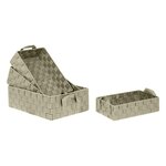 TOILINUX Lot de 4 Paniers avec 2 sangles en Polypropylène et Métal. Coloris disponibles : Jaune