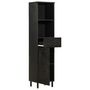 Voir la diapositive 2 : VIDAXL Armoire de salle de bain noir 38x33x160 cm bois massif manguier