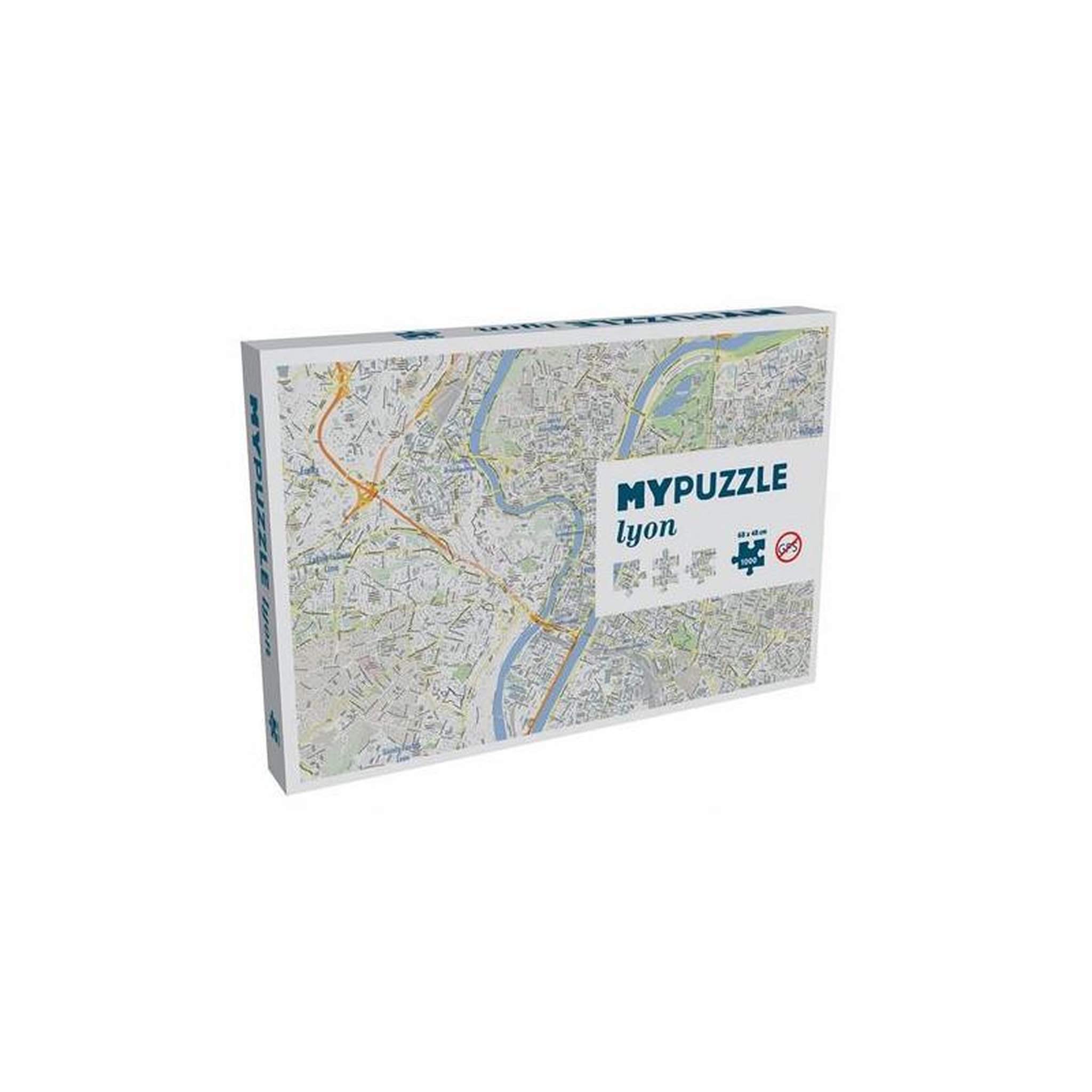 Helvetiq Puzzle 1000 pièces – Lyon – Illustration urbaine moderne – Ville de France – Adulte – Helvetiq