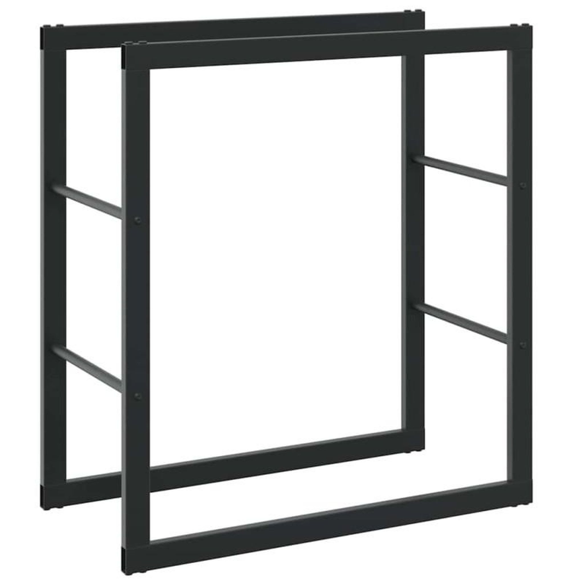 Voir la diapositive 6 : VIDAXL Portant de bois de chauffage noir 55x30x61 cm acier