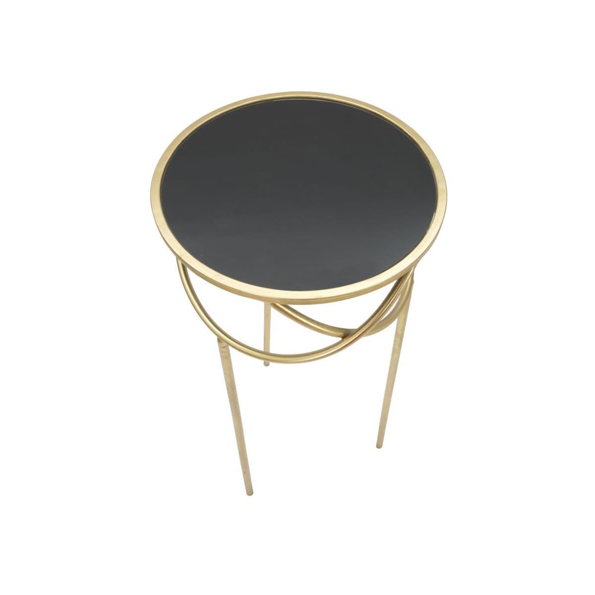 Voir la diapositive 4 : Paris Prix Table d'appoint design  ring  80cm noir & or
