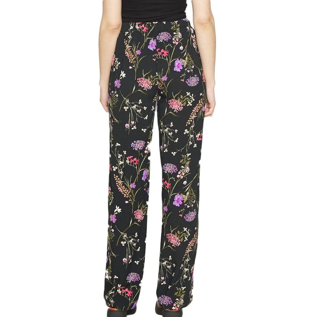 Vero Moda Pantalon Noir à Motifs Femme Vero Moda Easy Hw