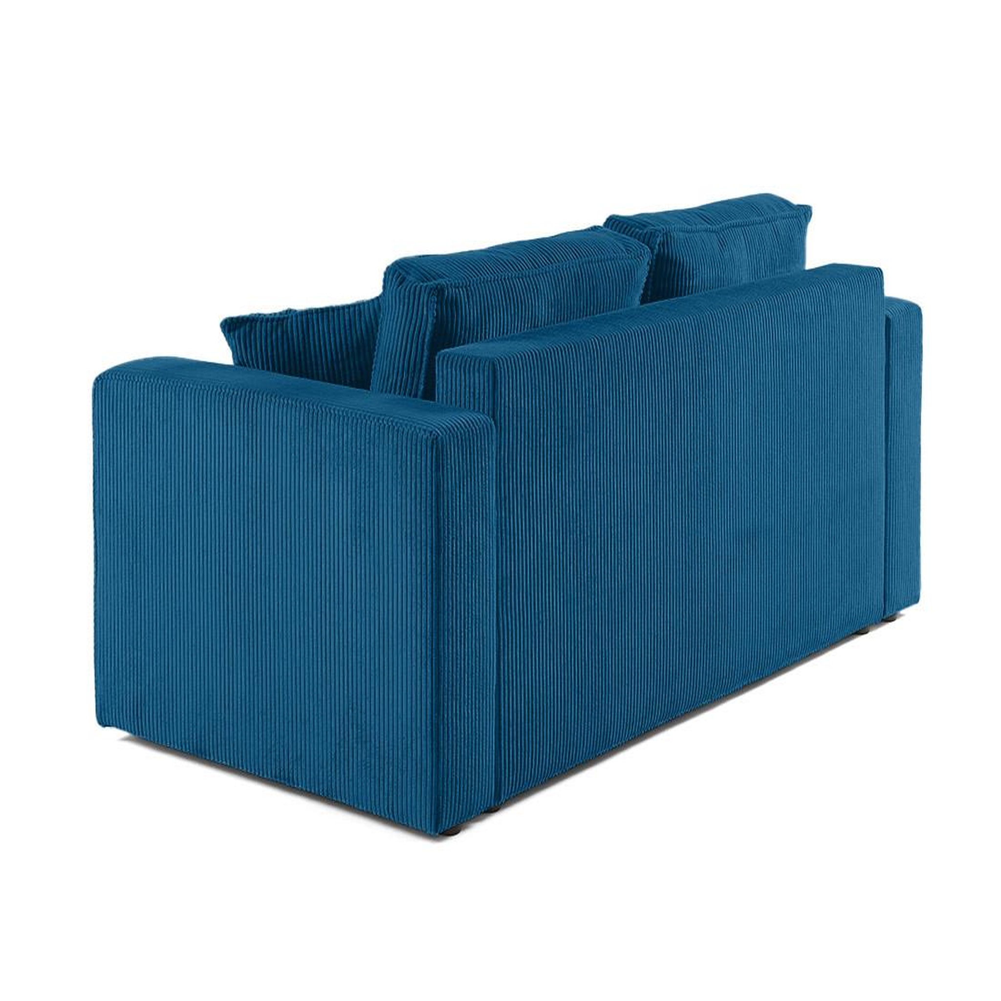 Voir la diapositive 6 : BEST MOBILIER Topaze - canapé droit 2 places - en velours côtelé