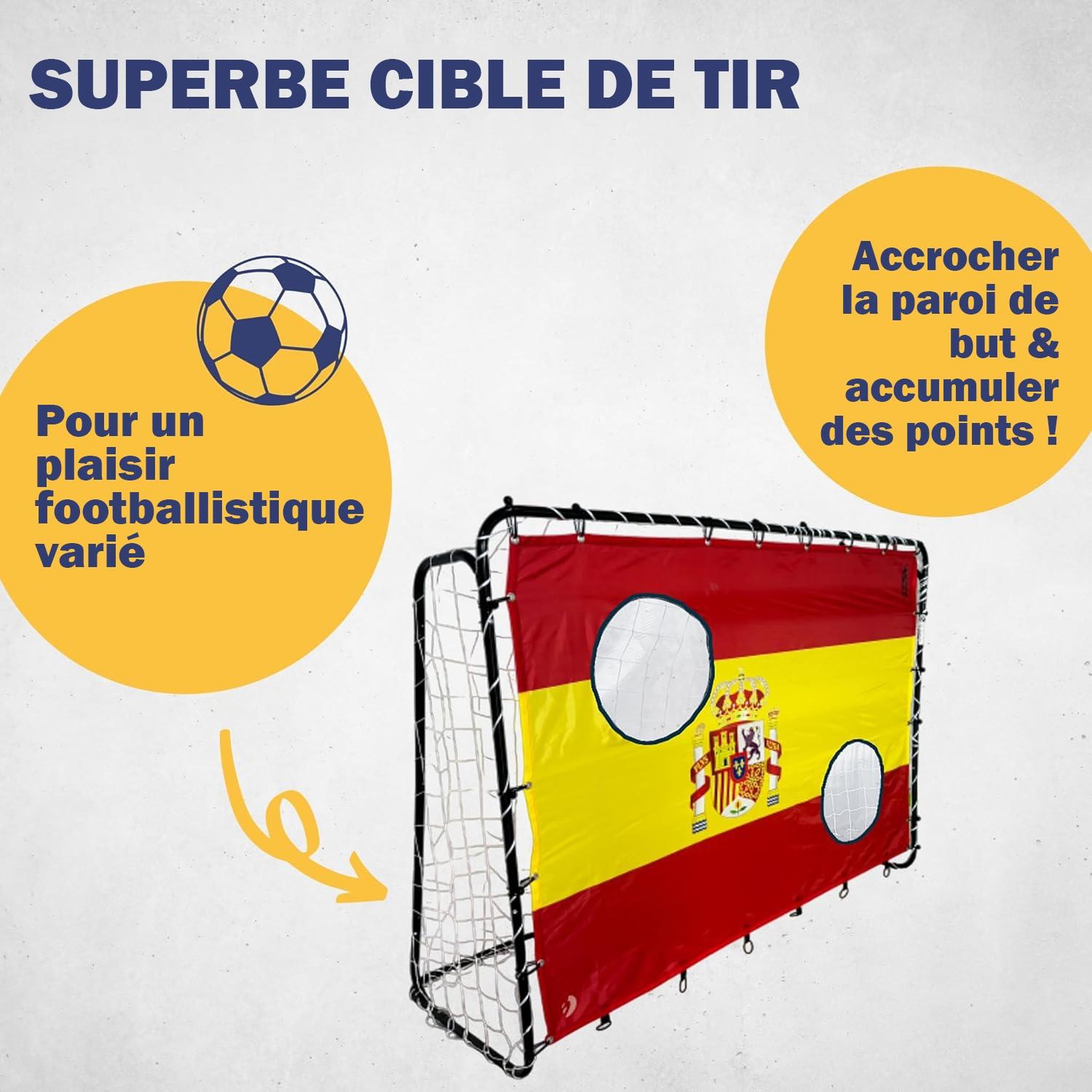 Voir la diapositive 4 : BEST SPORTING Cible de tir Espagne 193 x 150 cm avec 2 trous de tir