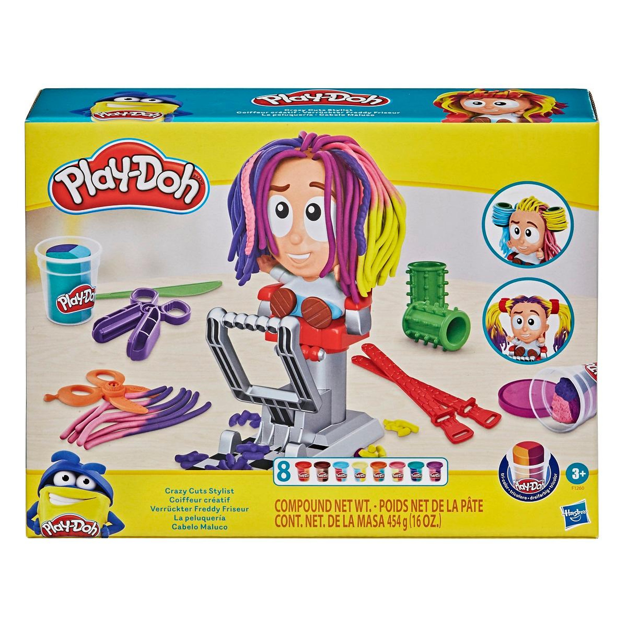 Voir la diapositive 1 : HASBRO Play-Doh salon de coiffure Coiffeur créatif