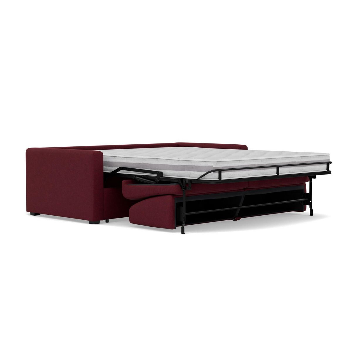 BEST MOBILIER Julia - canapé 3 places convertible express couchage quotidien 140 cm matelas 18 cm en tissu