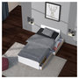 Voir la diapositive 2 : Lit avec rangements 90x190 cm, 2 tiroirs et tête de lit CAMA