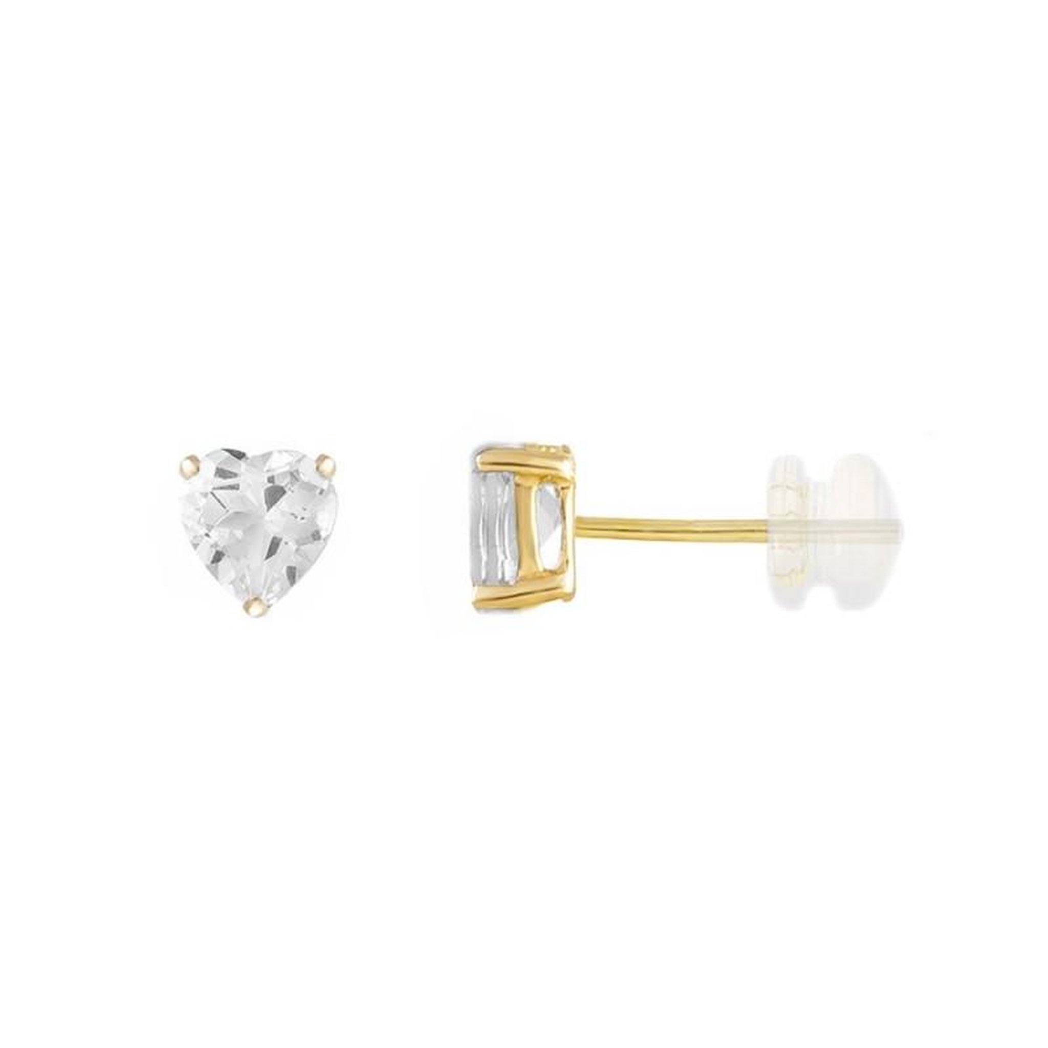 L'ATELIER D'AZUR Boucles d'Oreilles Or Jaune - Coeur - Femme ou Enfant