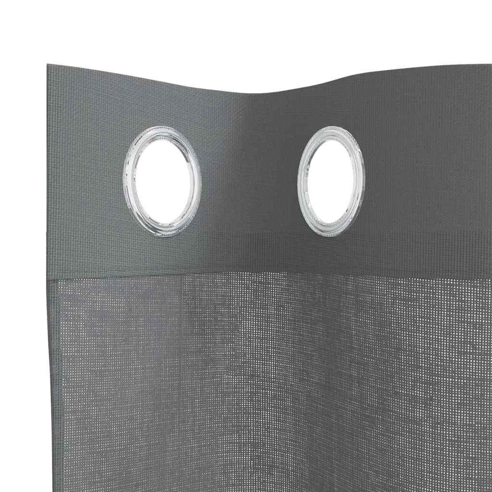 Voir la diapositive 5 : VIDAXL Rideaux en voile avec œillets 2 pcs gris fonce 140x260 cm