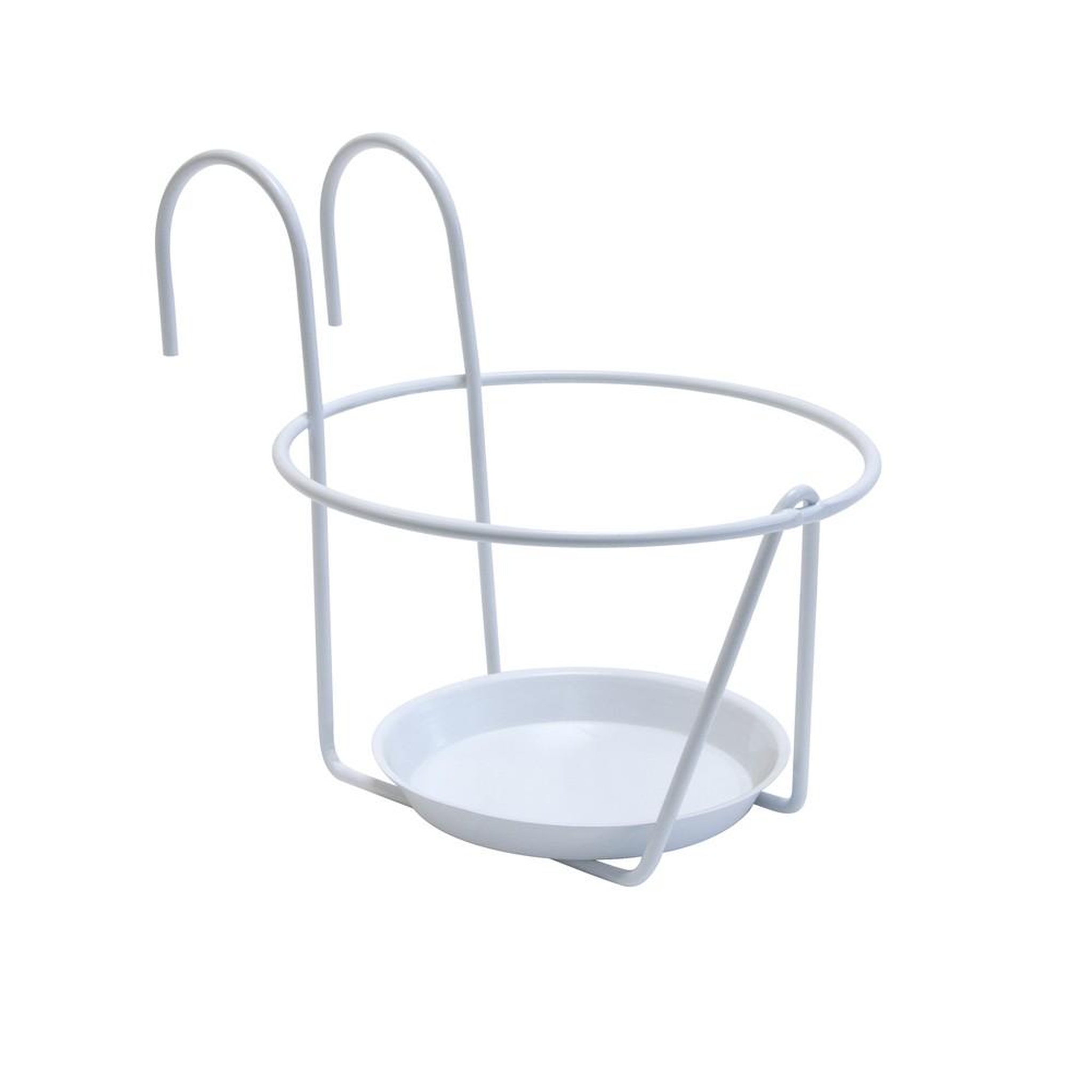 CENTRALE BRICO Porte-pots soucoupe crochet - 16-18 cm - blanc
