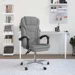 VIDAXL Fauteuil inclinable de bureau Gris clair Tissu