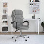 Voir la diapositive 1 : VIDAXL Fauteuil inclinable de bureau Gris clair Tissu