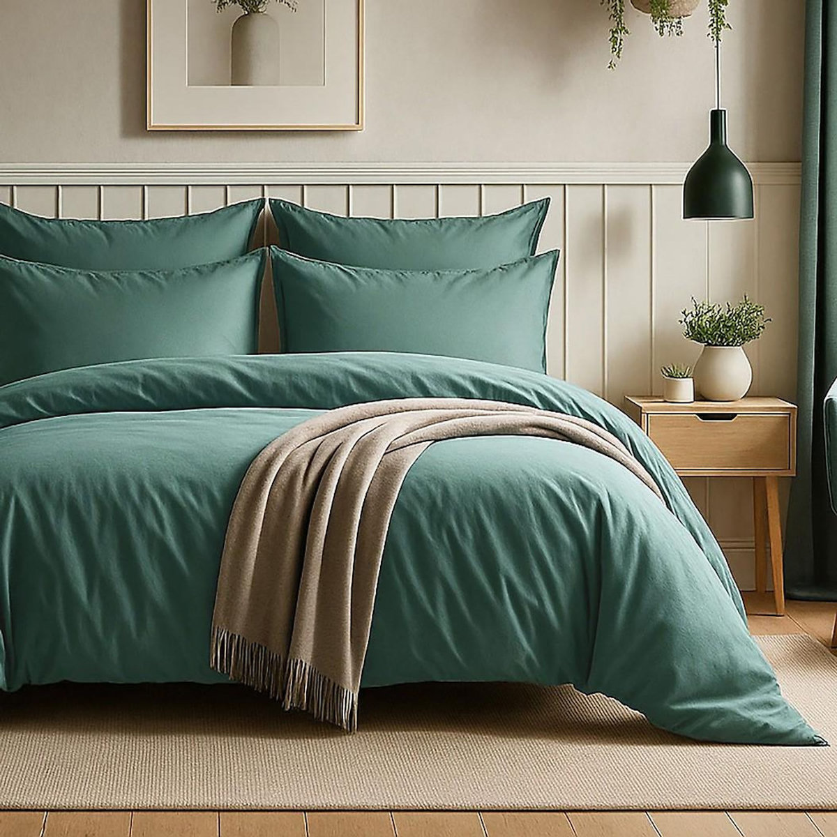 Home collection Parure housse de couette 100% coton 57fils