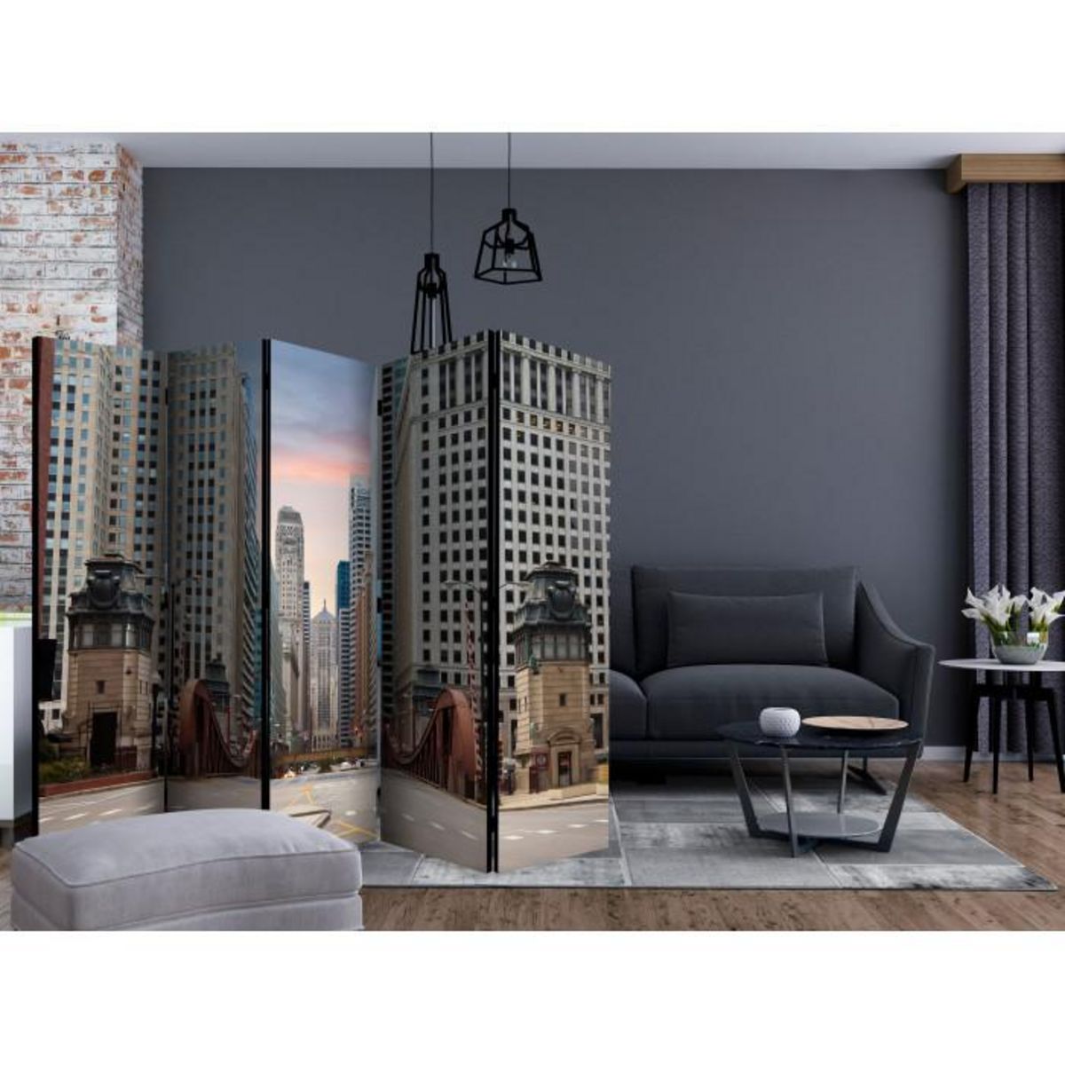 Paris Prix Paravent 5 Volets  Chicago Street  172x225cm