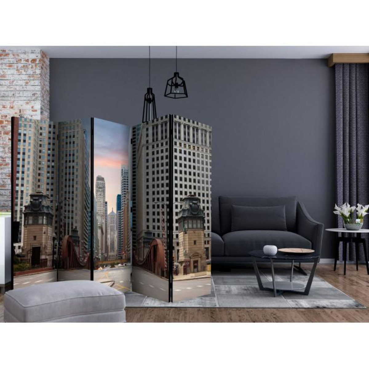 Paris Prix Paravent 5 Volets  Chicago Street  172x225cm
