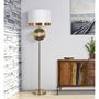 Voir la diapositive 5 : Paris Prix Lampadaire en Métal  Coin  151cm Or & Blanc