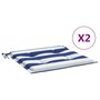 Voir la diapositive 2 : VIDAXL Coussins de chaise de jardin lot de 2 50x50x3 cm tissu