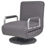 Voir la diapositive 5 : VIDAXL Fauteuil pivotant et canape-lit gris fonce tissu