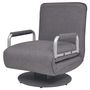 Voir la diapositive 5 : VIDAXL Fauteuil pivotant et canape-lit gris fonce tissu