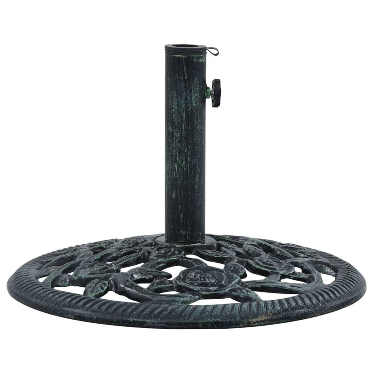 VIDAXL Socle de parasol Vert 9 kg 40 cm Fonte
