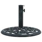 VIDAXL Socle de parasol Vert 9 kg 40 cm Fonte
