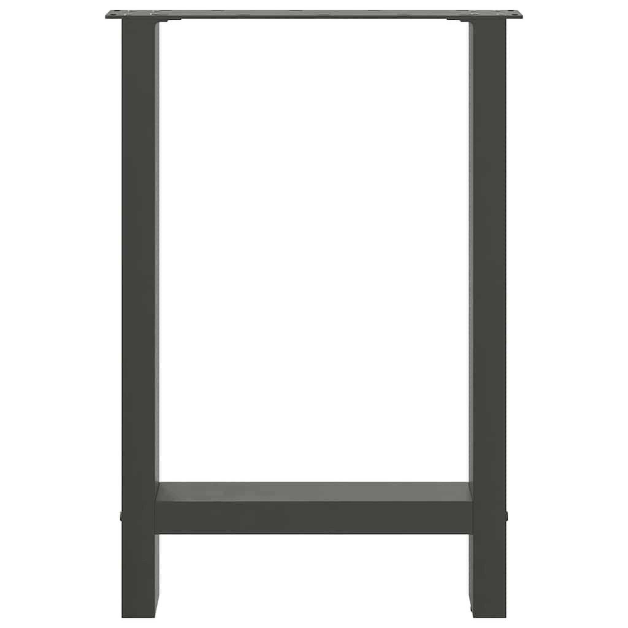 Voir la diapositive 5 : VIDAXL Pieds de table basse anthracite 2 pcs 60x(72-73) cm acier