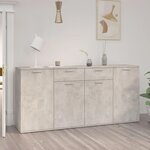 VIDAXL Buffet Gris beton 160x36x75 cm Bois d'ingenierie