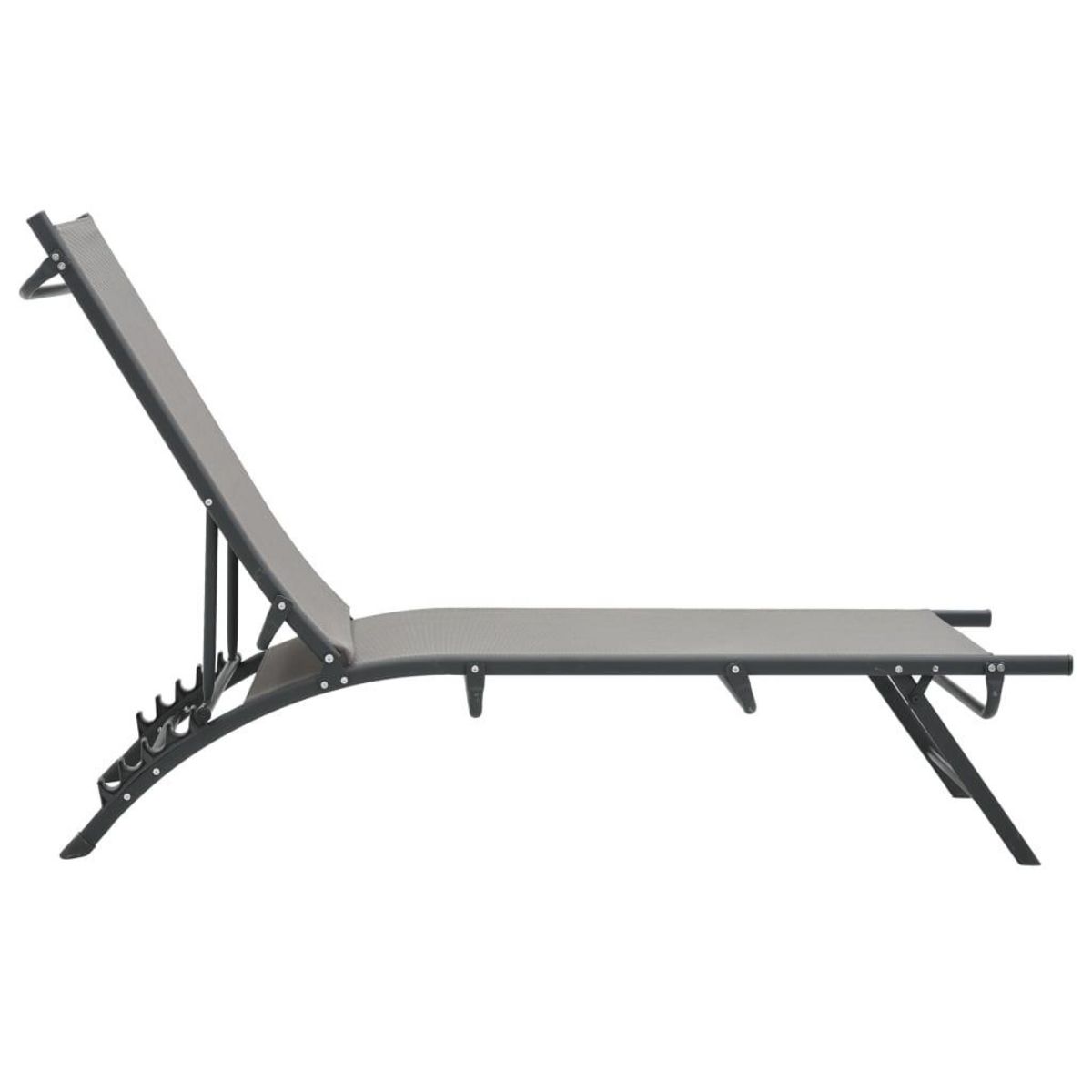 VIDAXL Chaises longues lot de 2 Textilene et acier