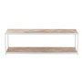 Voir la diapositive 2 : Paris Prix Table Basse 2 Niveaux  Miraza  150cm Naturel & Blanc
