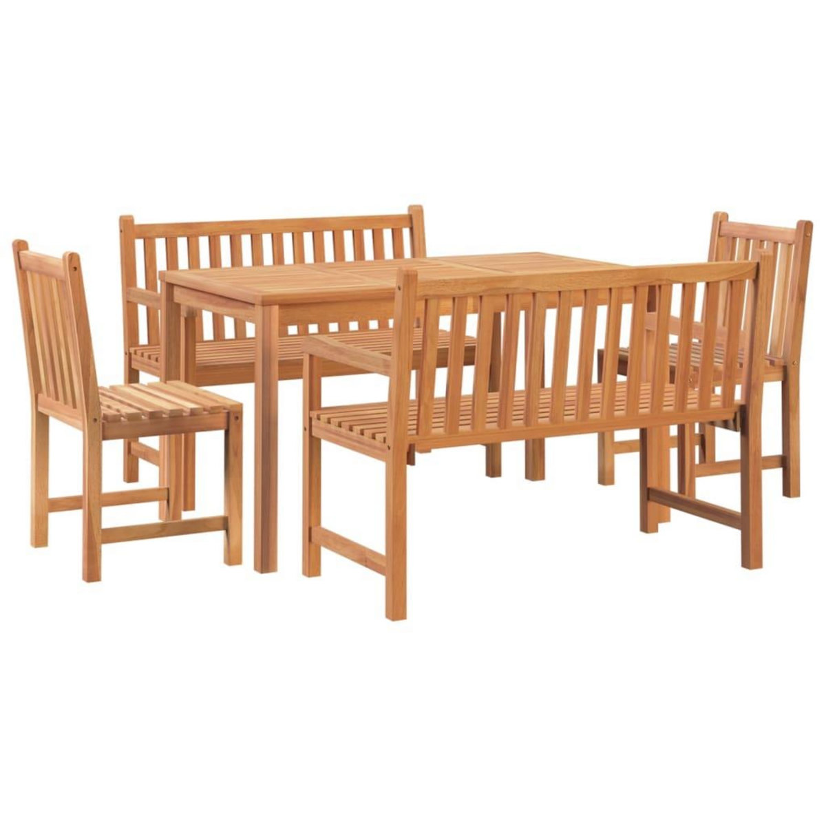 VIDAXL Ensemble a manger de jardin 5pcs Bois de teck massif
