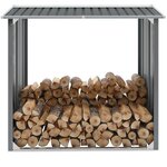 VIDAXL Abri de stockage de bois Acier galvanise 172x91x154 cm Gris