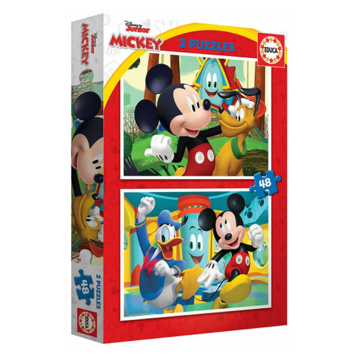 EDUCA Puzzle 2x48 Mickey Mouse Fun House