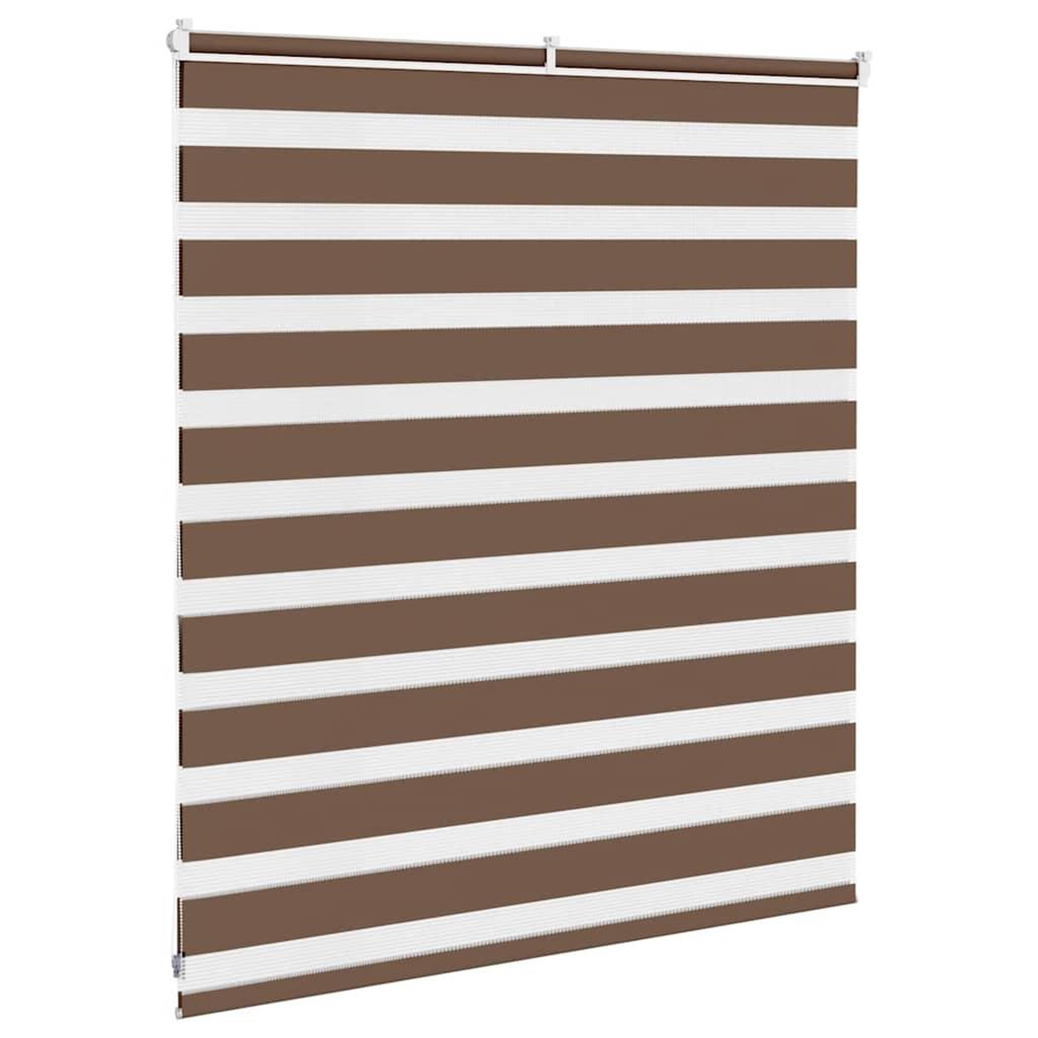 Voir la diapositive 4 : VIDAXL Store zebre marron 130x100cm largeur du tissu 125,9cm polyester