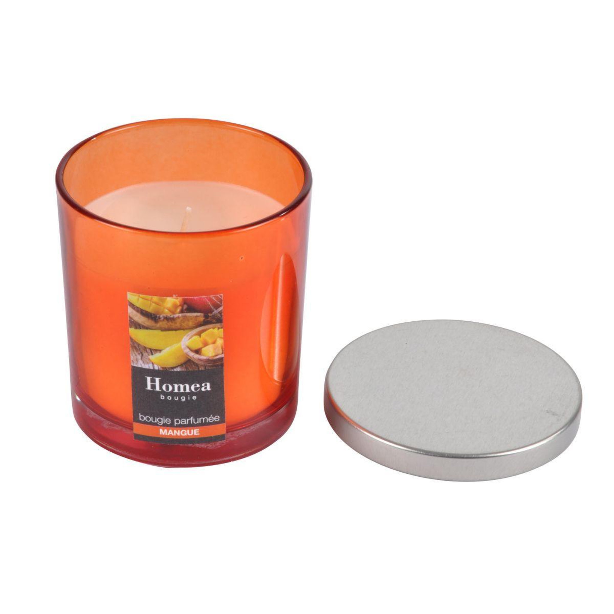 HOMEA Bougie Parfumée Couvercle  Essentiel  8cm Mangue