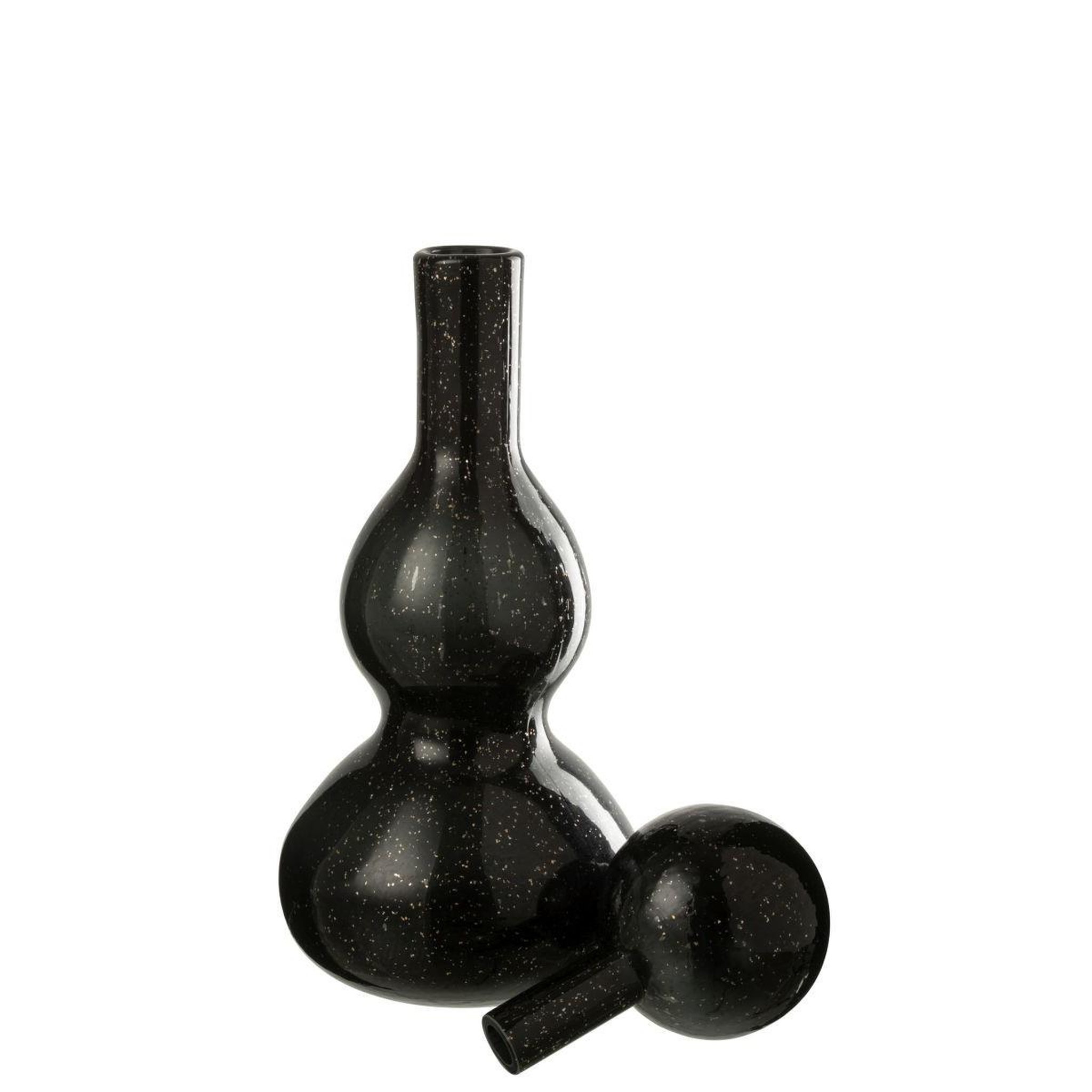 Voir la diapositive 2 : J-LINE Carafe design en verre  carol  42cm noir