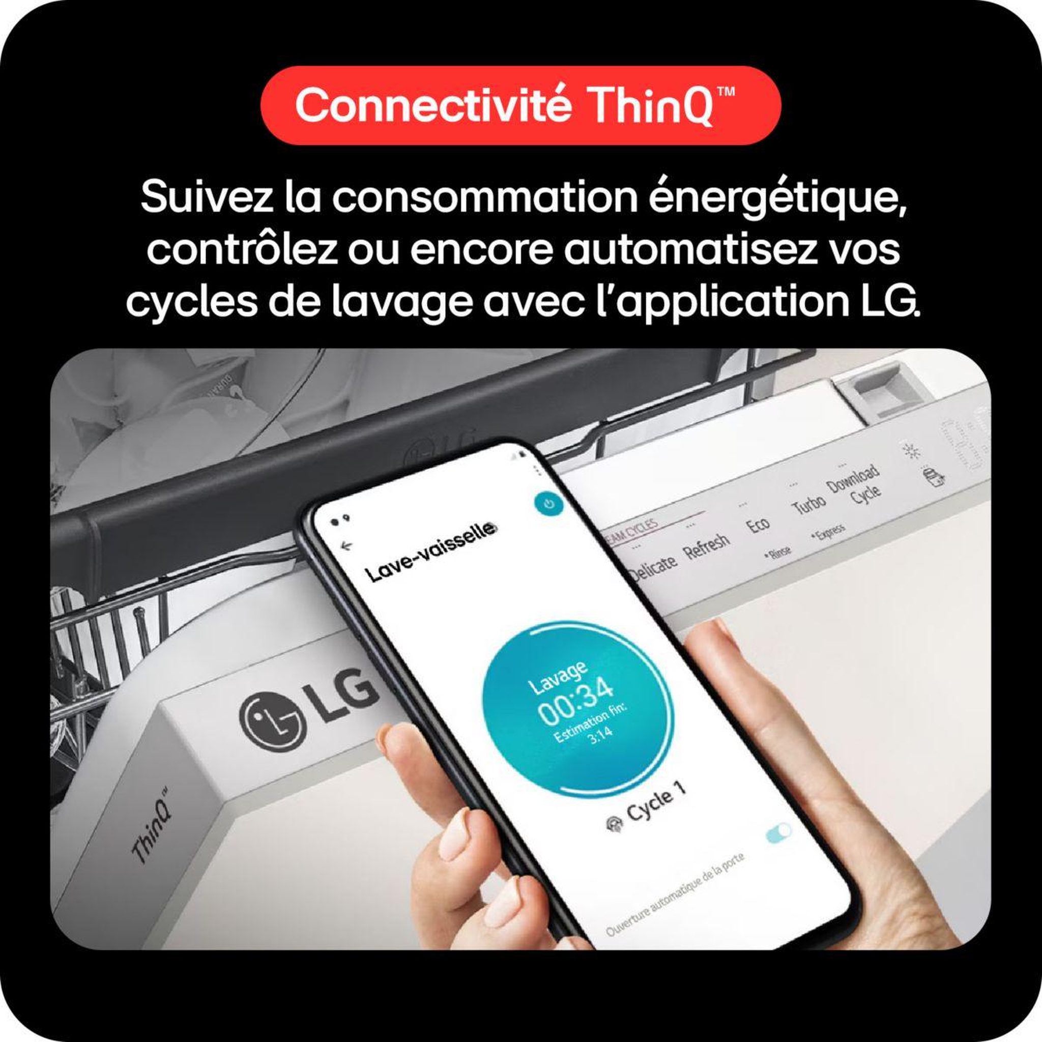 Voir la diapositive 5 : LG Lave vaisselle 60 cm DF365FWS TrueSteam